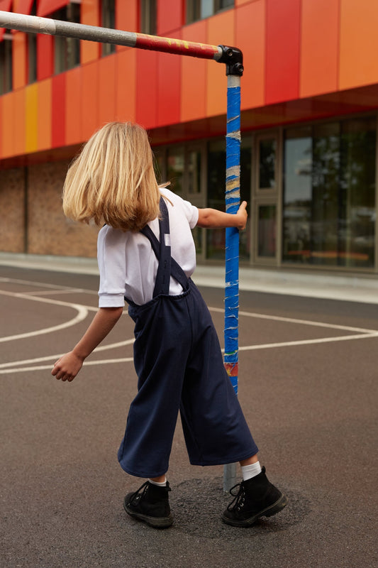 Grow With Me Wide Legs Overalls | Navy