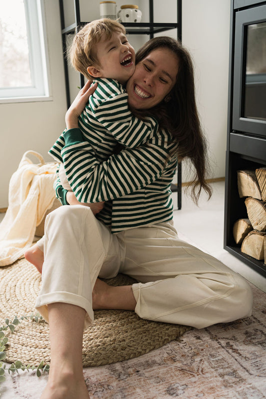 Oversize Sweater | Jungle Green Stripes Adult