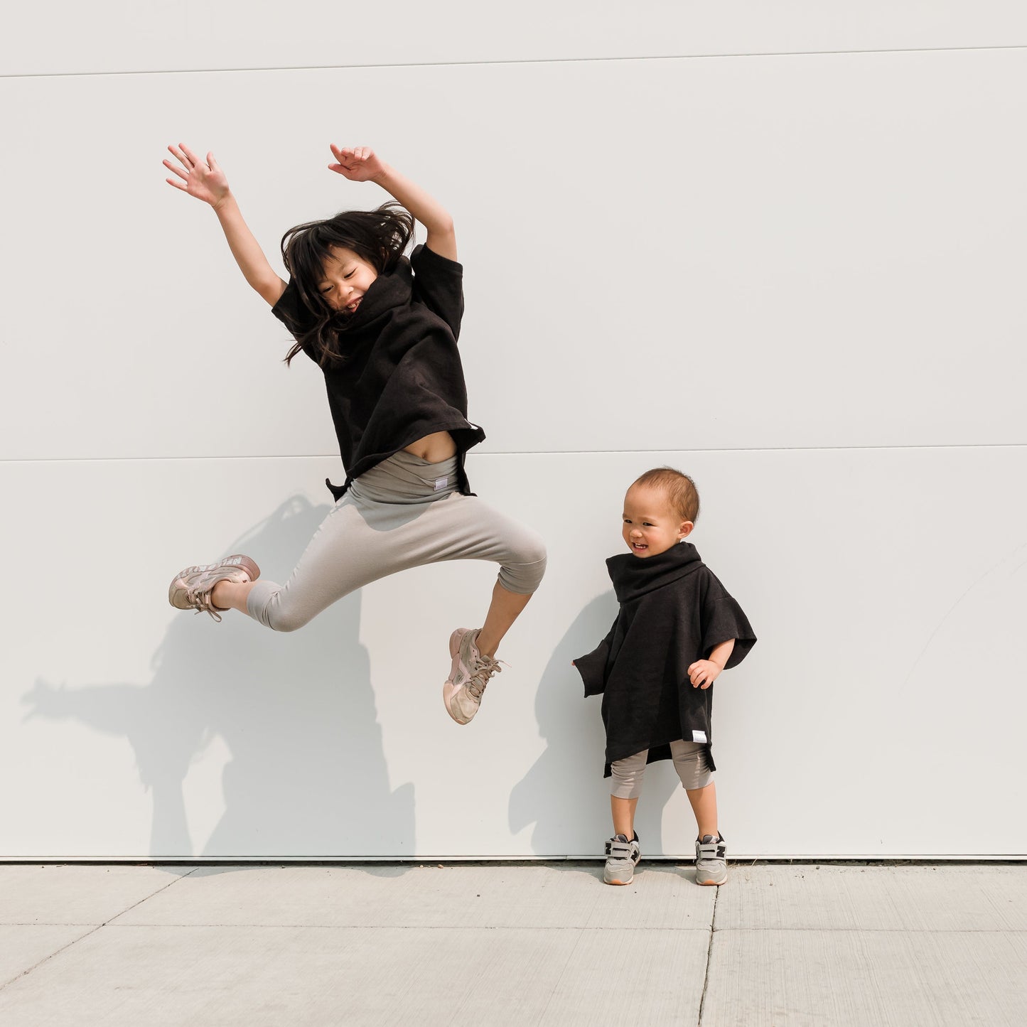 Grow With Me Shorts | TaupeTaupe grow-with-me shorts for kids, made from soft organic cotton with a stretchy, foldable waistband. Ethically made in Canada for a sustainable and comfy fit.