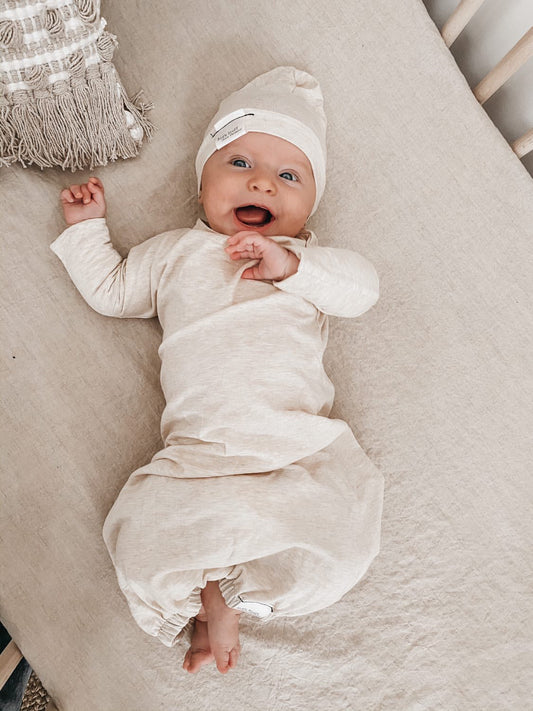 Newborn Gown | Heather Cream