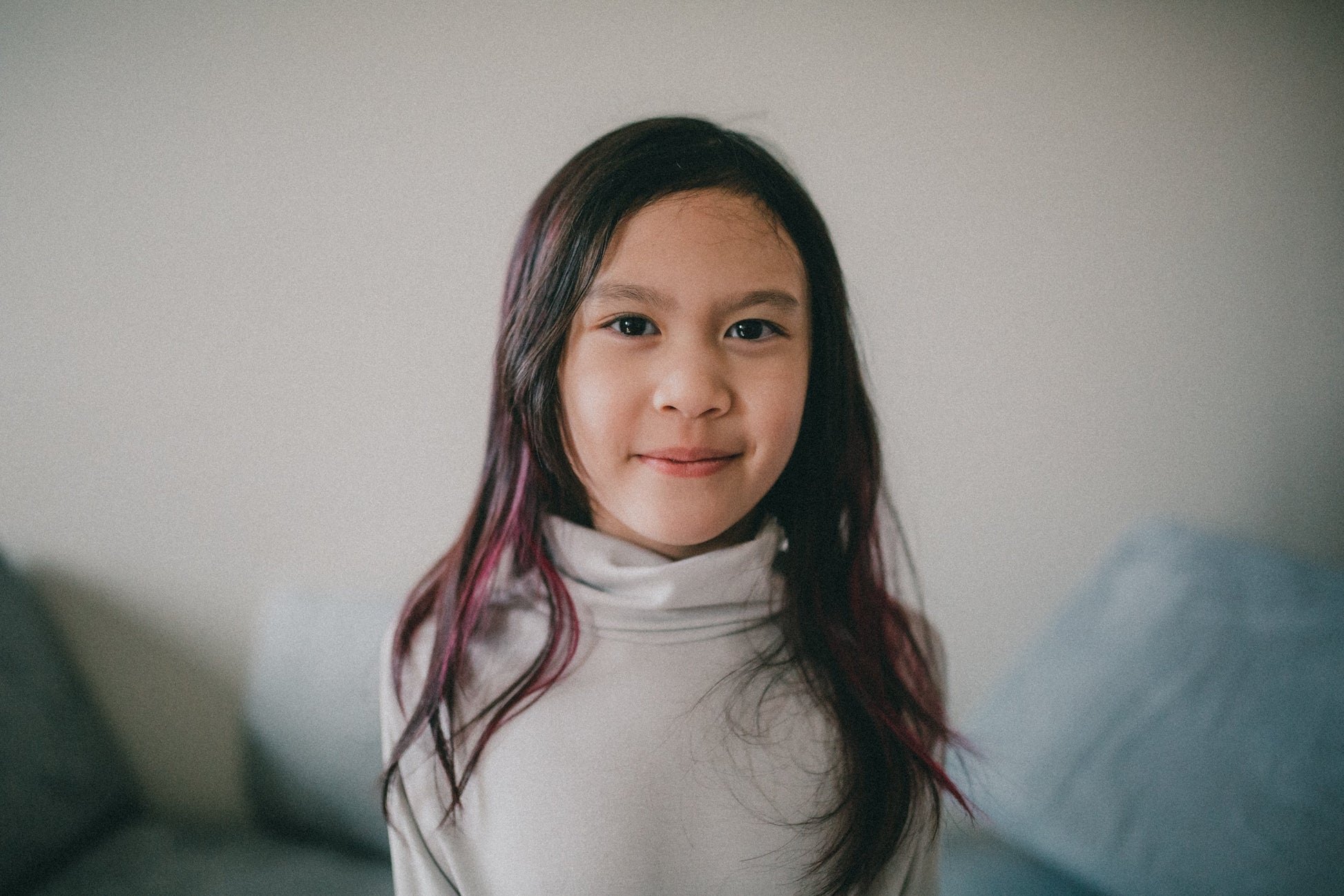 Eco-friendly kids' clothing – gender-neutral Light Grey Taupe grow with me turtleneck, sustainably made in Canada.