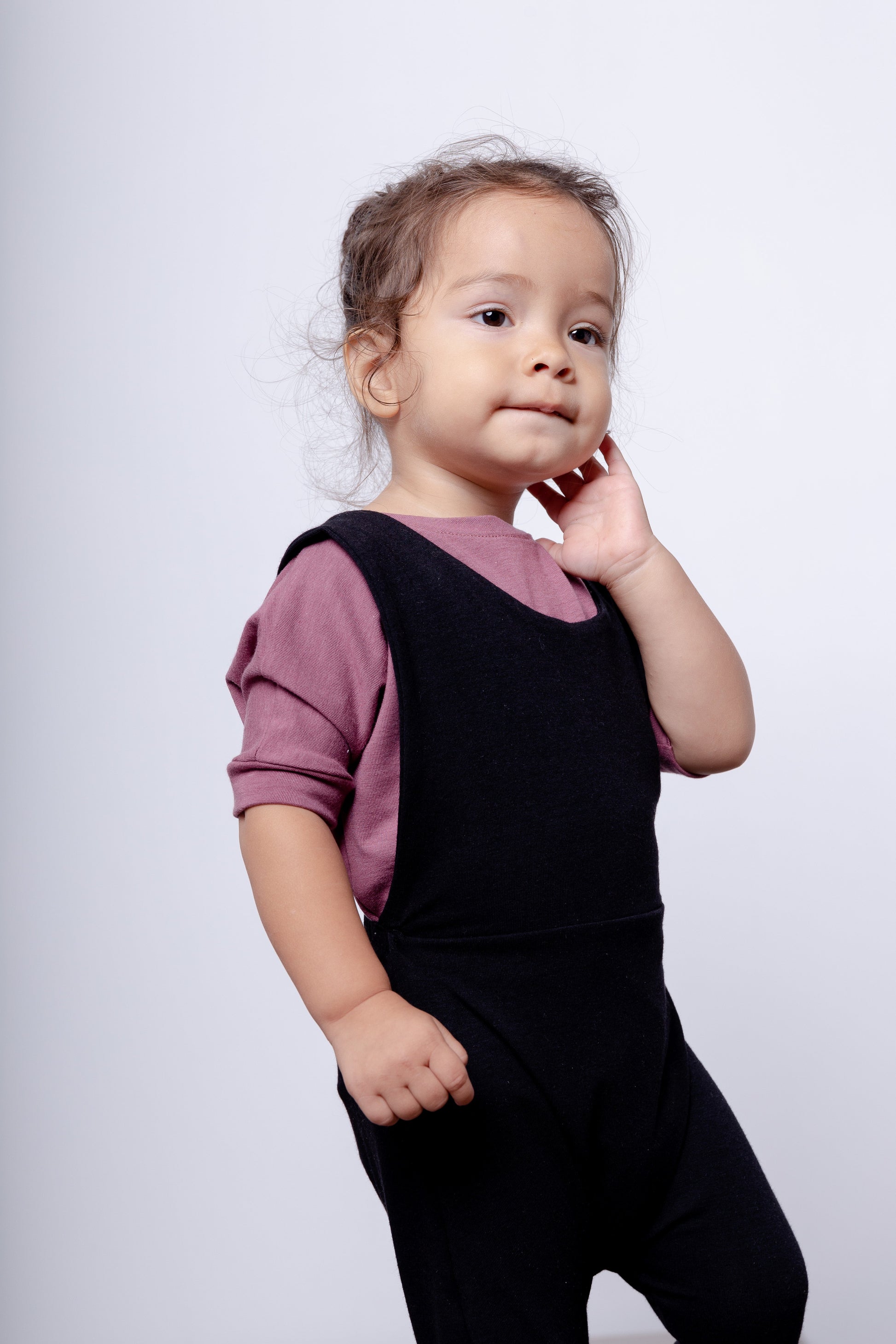 Rose Brown grow-with-me t-shirt for kids, made from soft Lyocell. Ethically made in Canada for a sustainable and comfy fit.