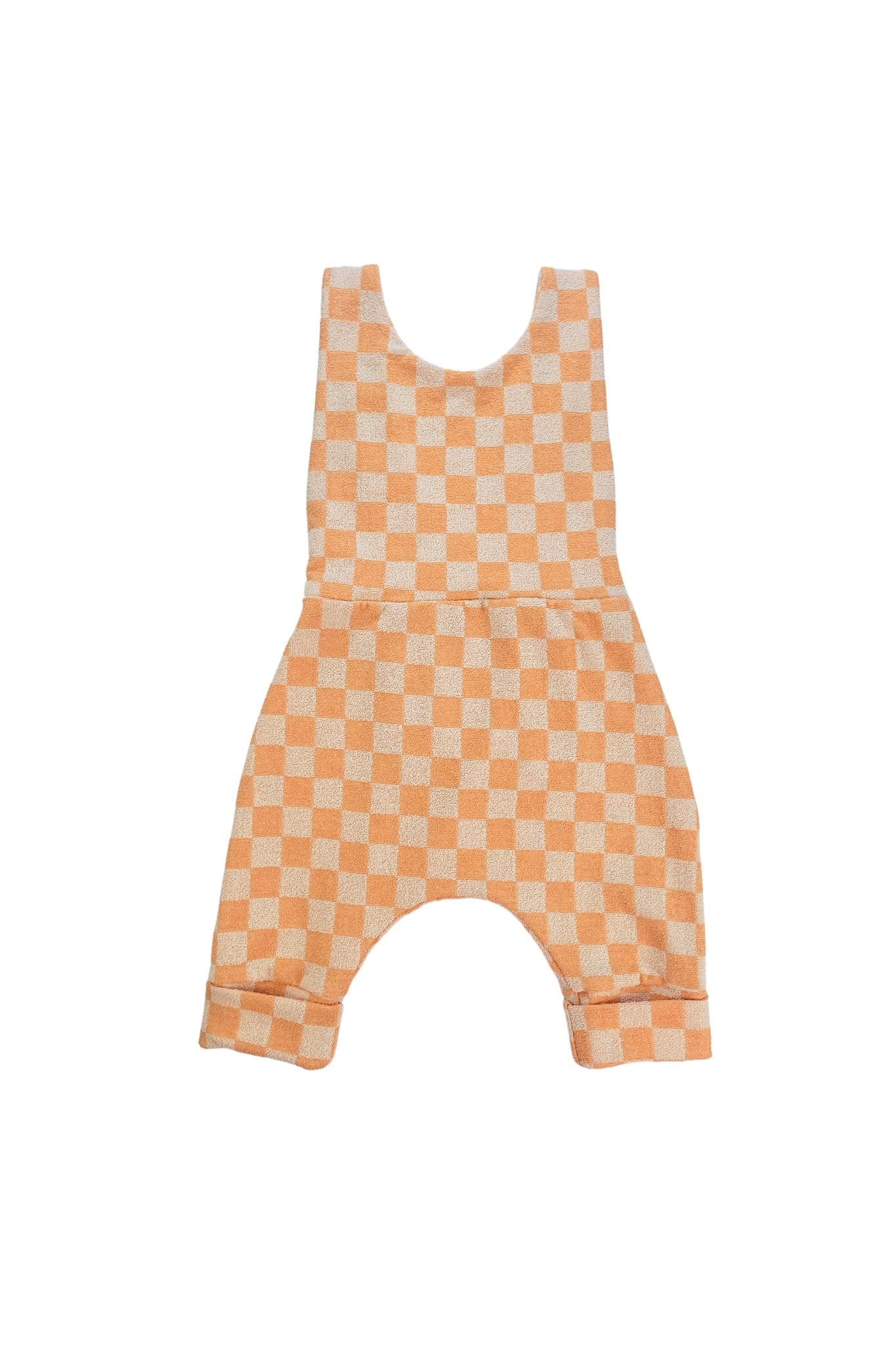 Grow With Me Overalls | Orange Damier