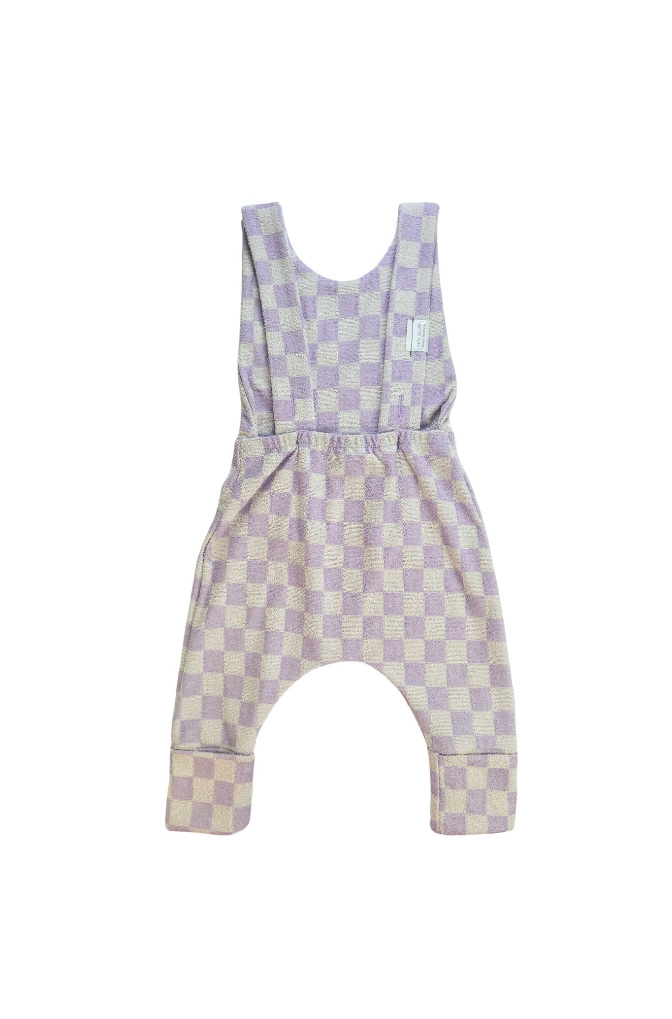 Grow With Me Overalls | Purple Damier