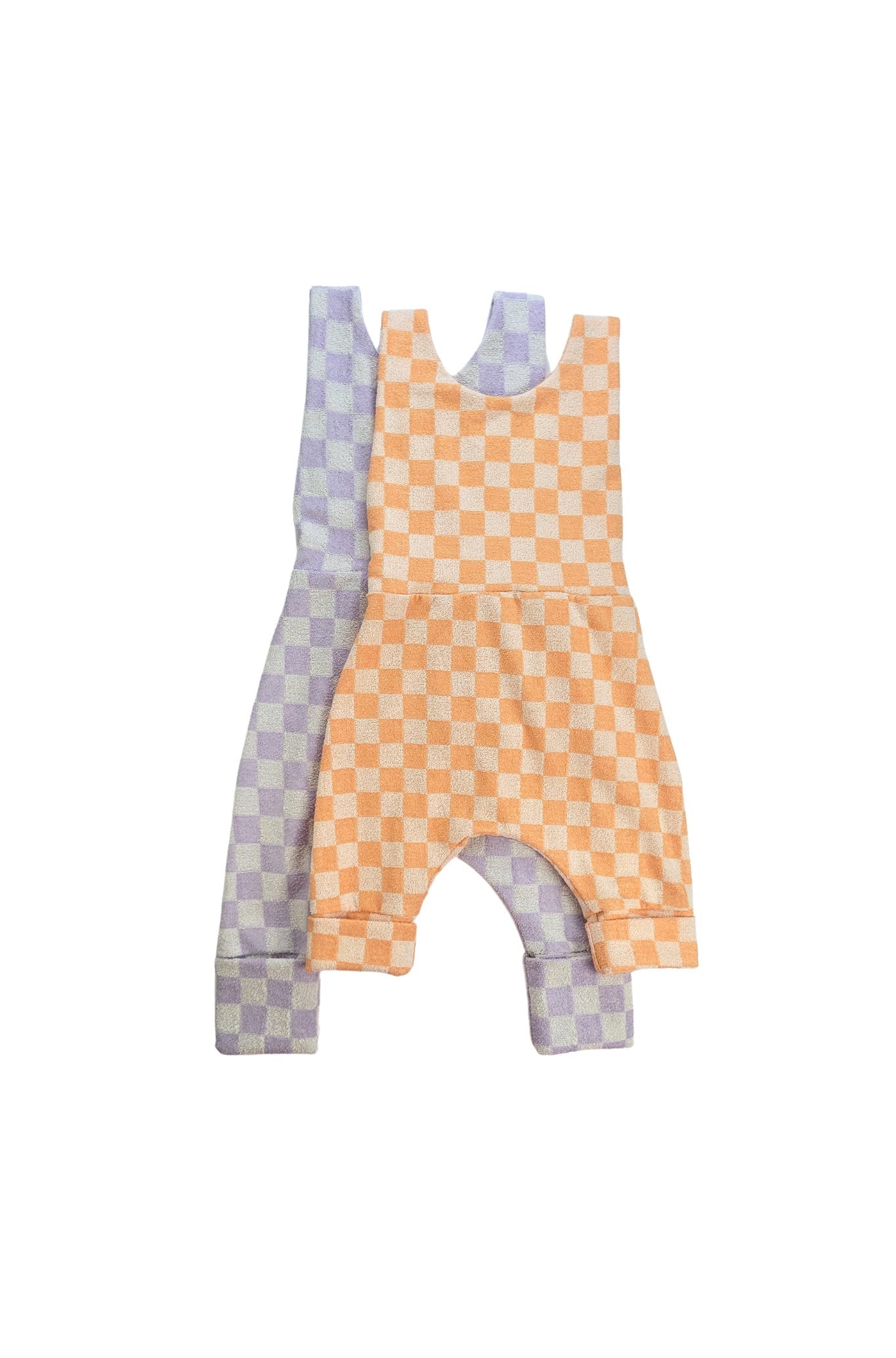 Grow With Me Overalls | Purple Damier