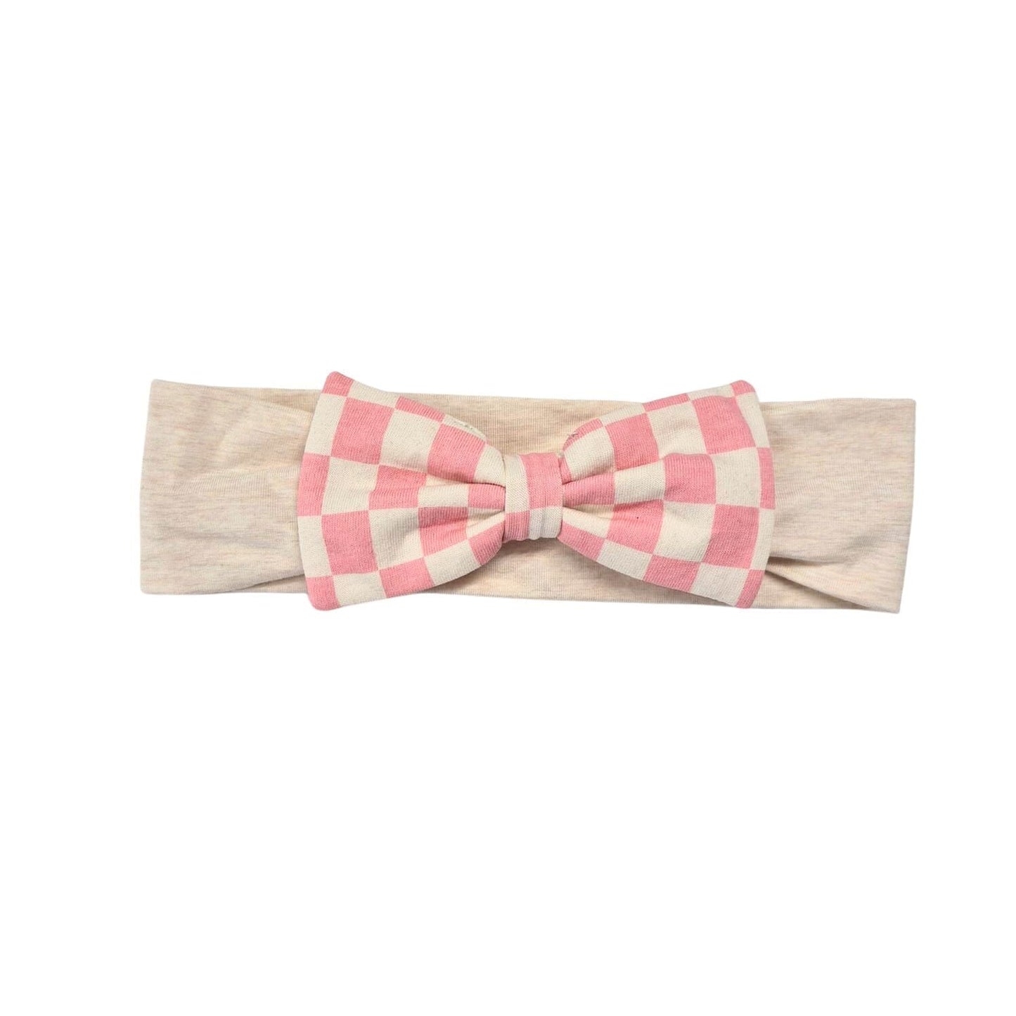 Pink Checkered Bow Headband Kid's Stuff [Trucs d'enfants] 