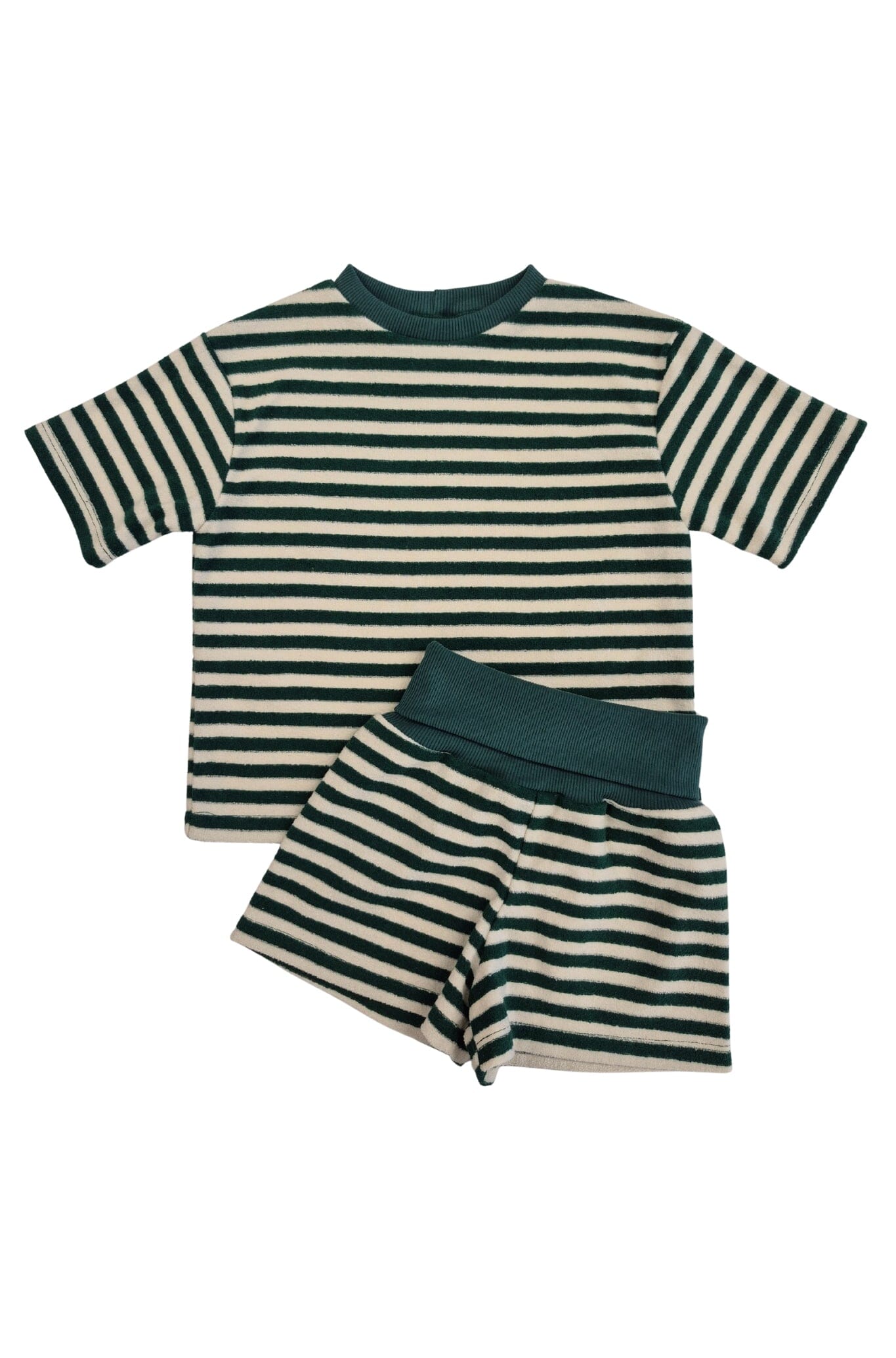Grow With Me Wide Shorts | Jungle Green Stripes Kid's Stuff [Trucs d'enfants] 