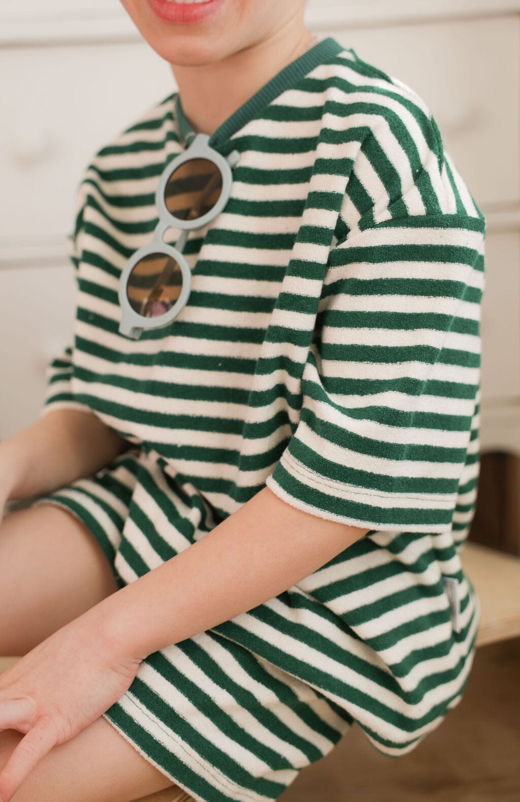 Oversize T-Shirt | Jungle Green Stripes Kid's Stuff [Trucs d'enfants] 