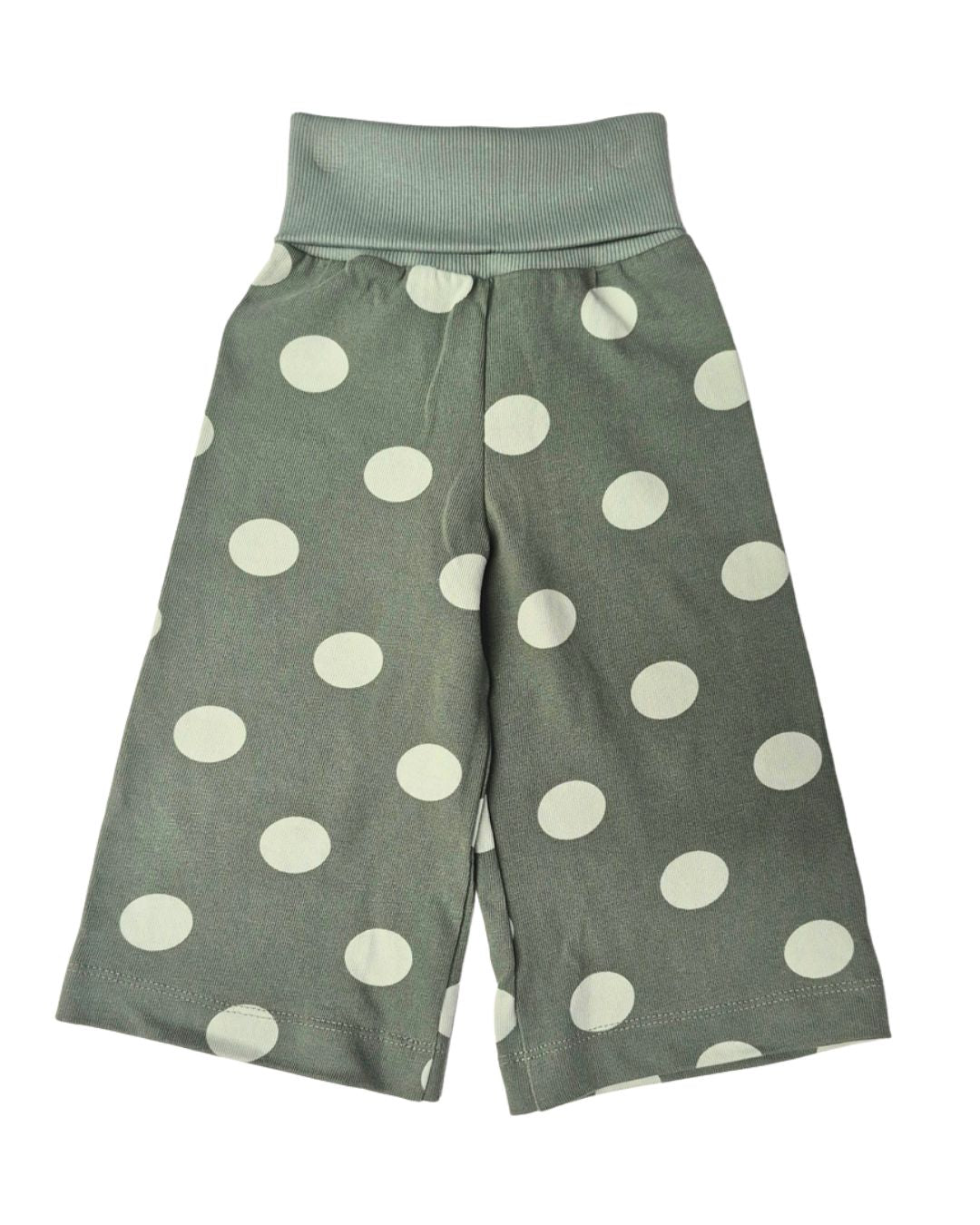 Danny Wide Leg Pants | Sage Green Dots Pants Kid's Stuff [Trucs d'enfants] 