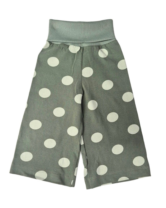 Danny Wide Leg Pants | Sage Green Dots Pants Kid's Stuff [Trucs d'enfants] 
