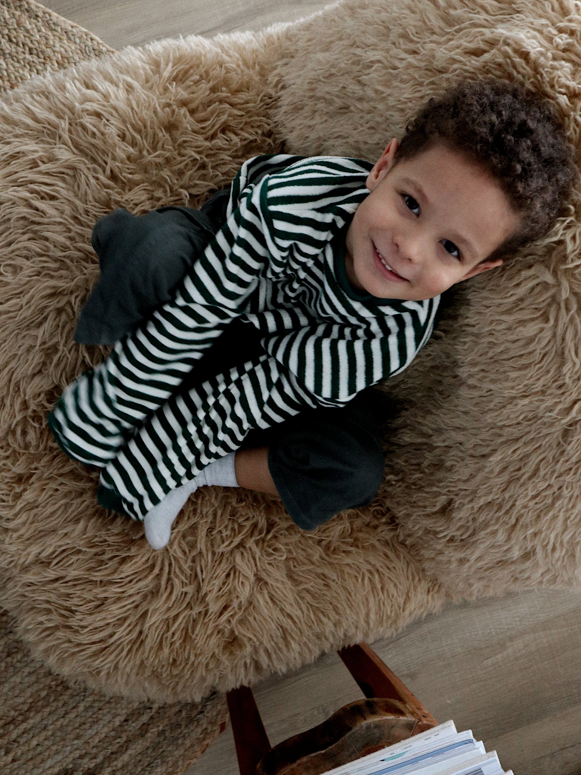 Oversize Sweater | Jungle Green Stripes Kid's Stuff [Trucs d'enfants] 