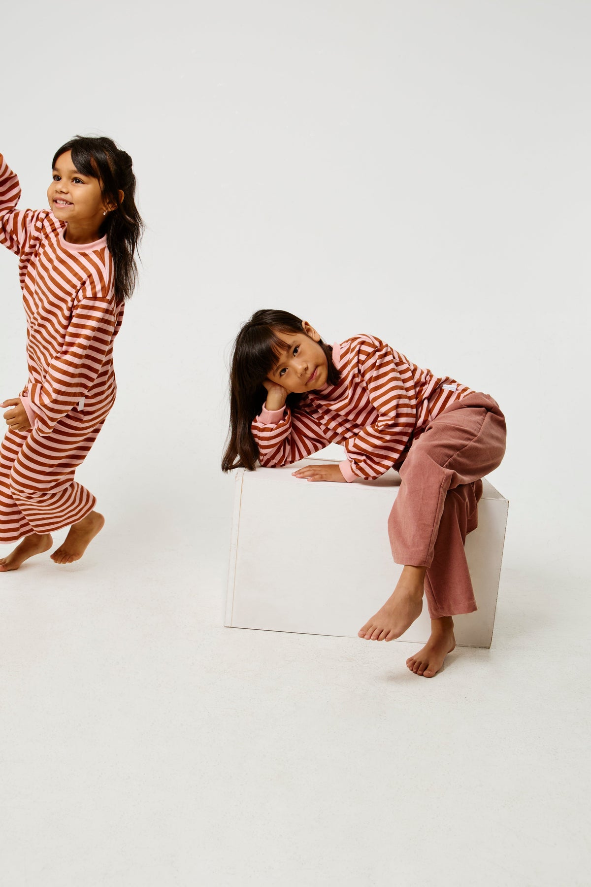 Grow With Me Shirt | Rust & Pink Stripes Shirt Kid's Stuff [Trucs d'enfants] 