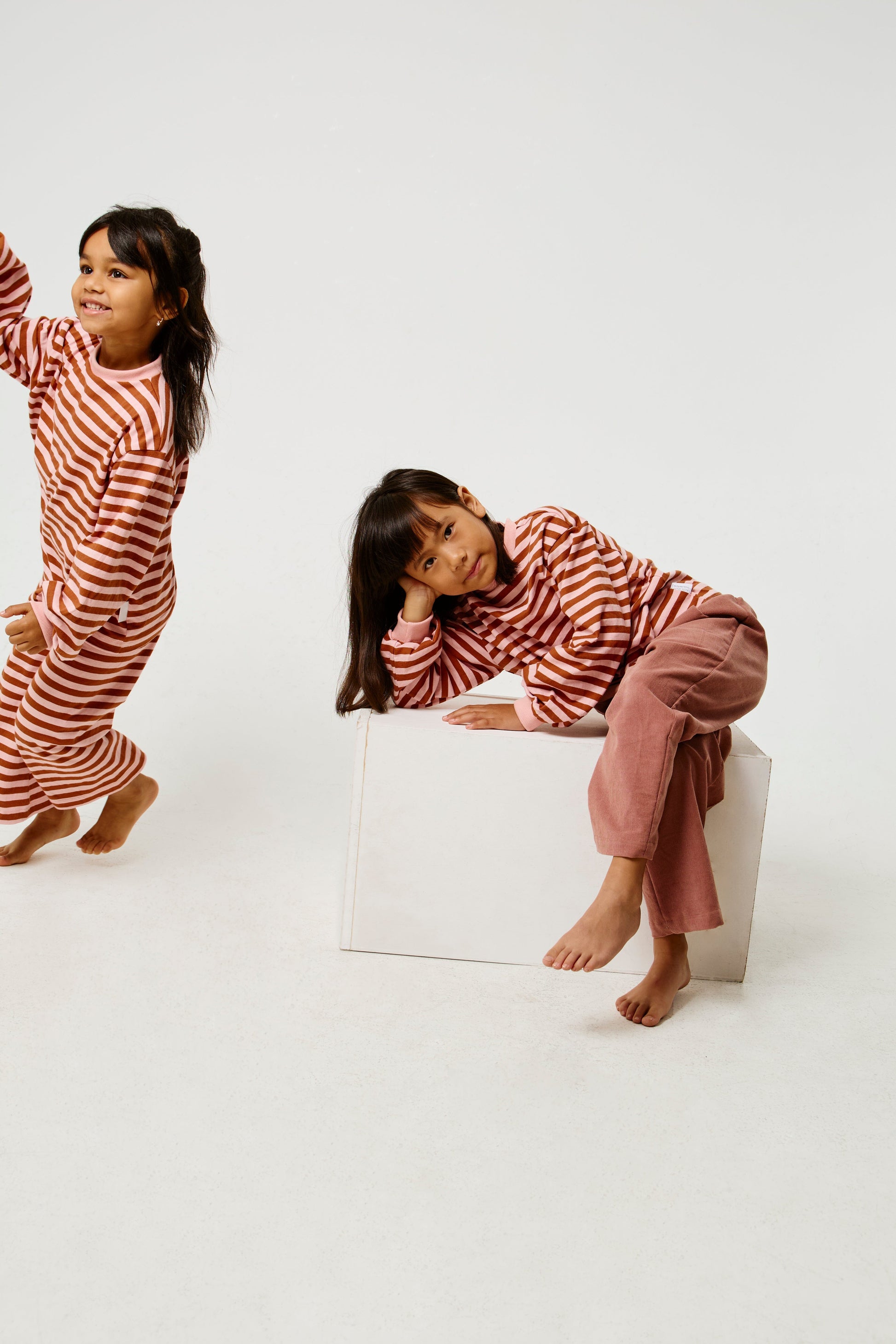 Grow With Me Shirt | Rust & Pink Stripes Shirt Kid's Stuff [Trucs d'enfants] 