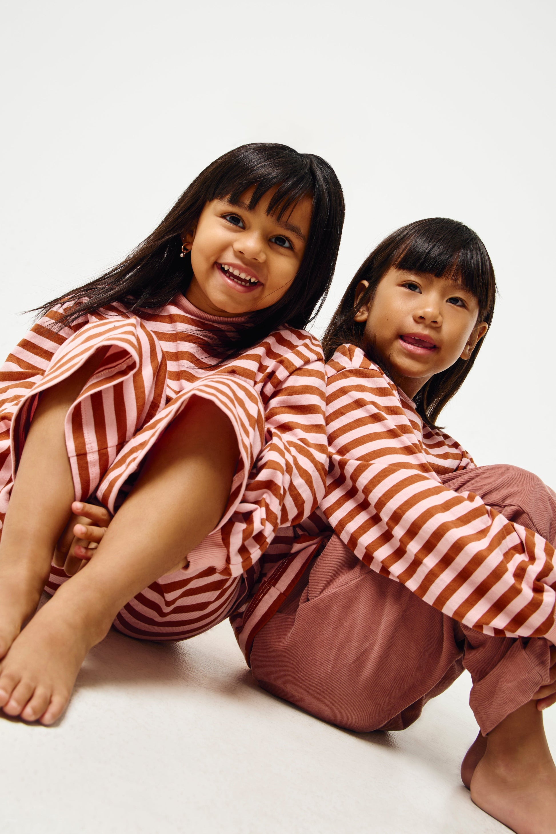 Grow With Me Shirt | Rust & Pink Stripes Shirt Kid's Stuff [Trucs d'enfants] 