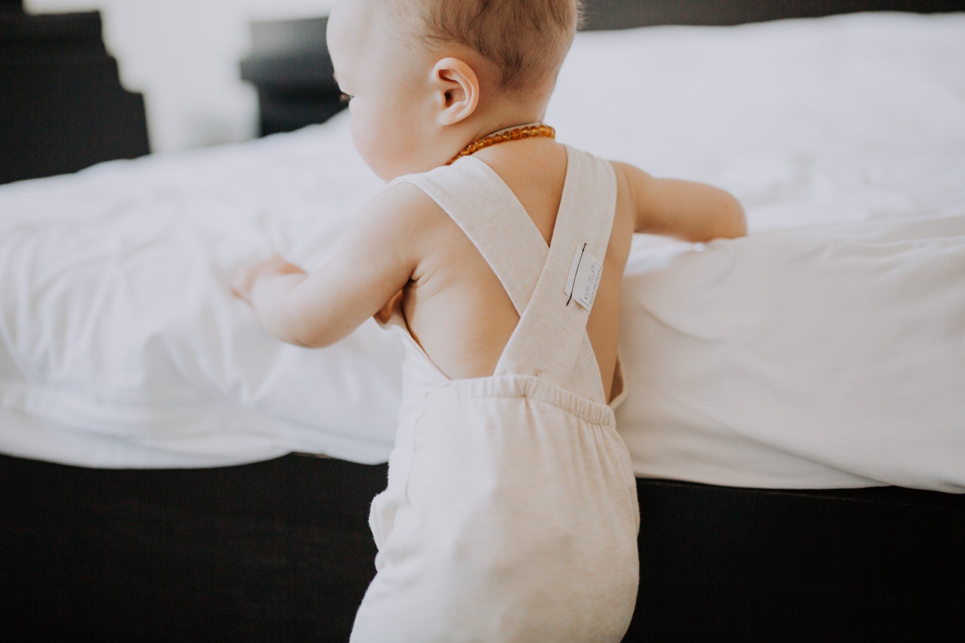 Grow With Me Shorts Overalls | Heather Cream